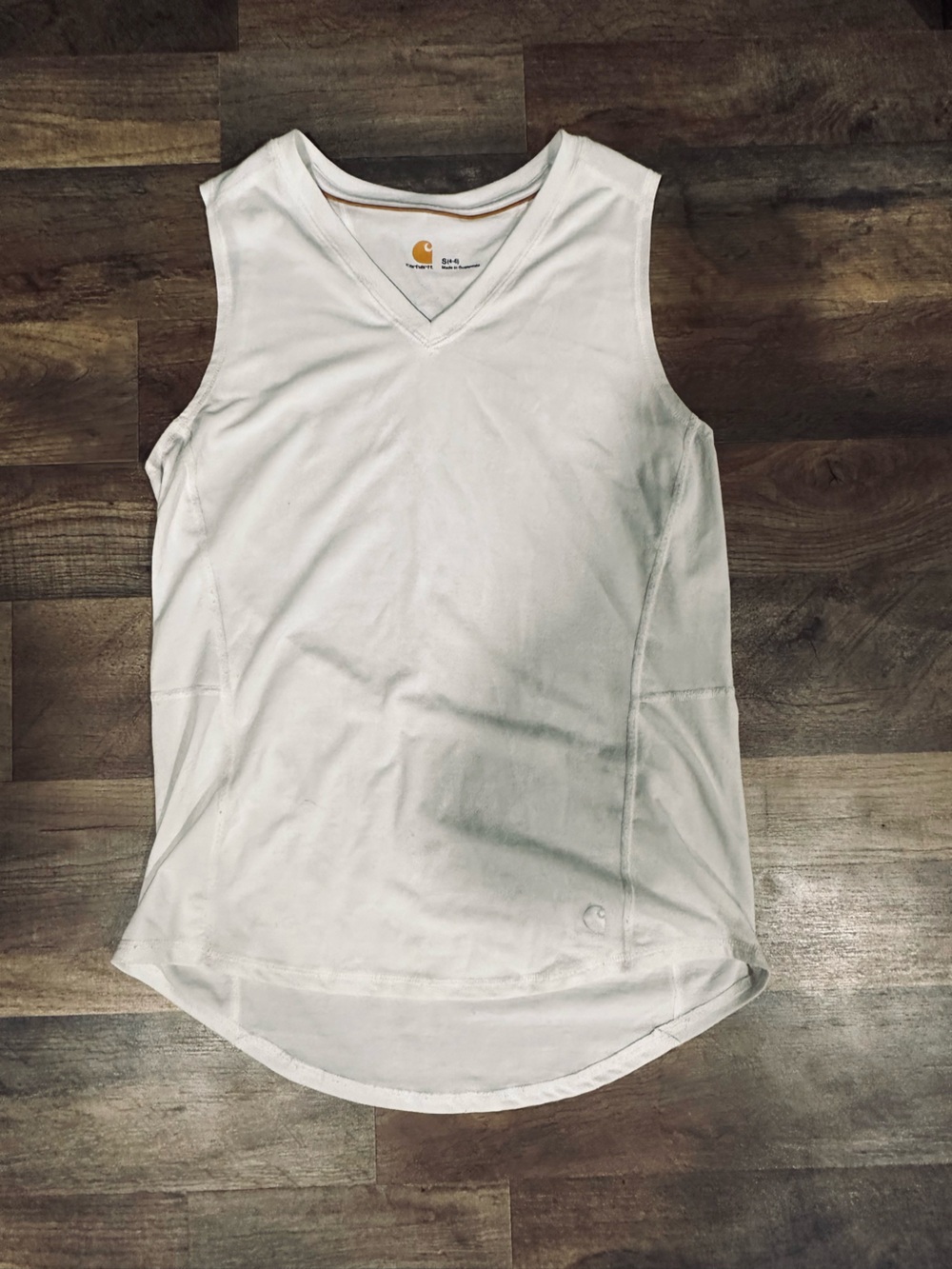 Carhartt White V-Neck Tank Top